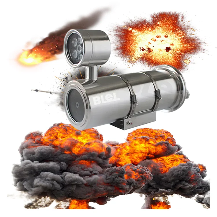 6MP HD Network Camera Support POE Hik- App Explosion Proof Camera With Camera Flash Lights