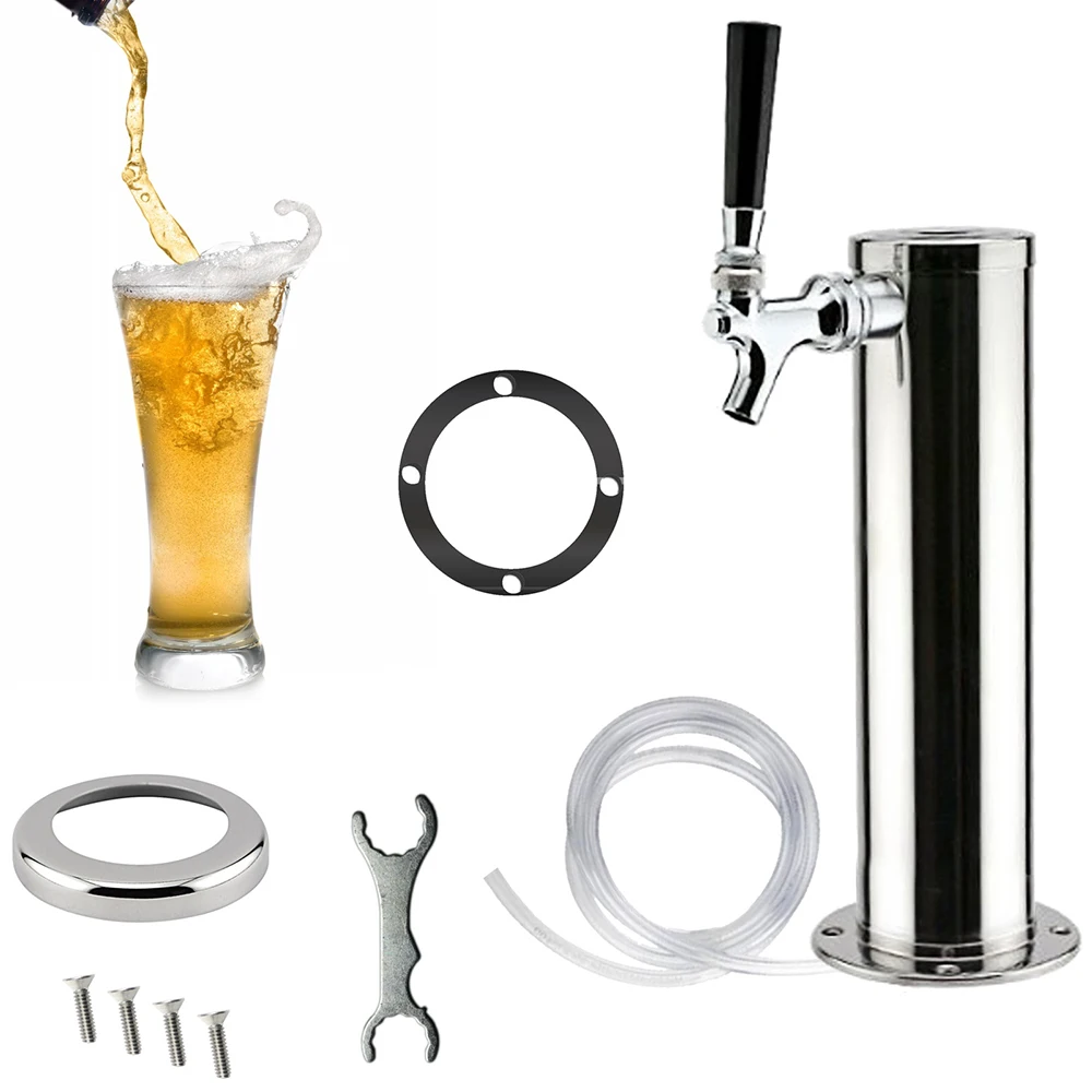 

Stainless Steel Beer Tower, Polished Chrome, Efficient Beer Dispensing, Easy to Clean