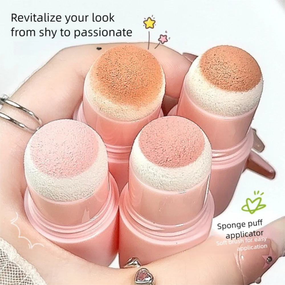 Colorete en barra de 3 colores, colorete facial hidratante mate, brillo facial, tinte para mejillas de larga duración, cosméticos de maquillaje para mujeres