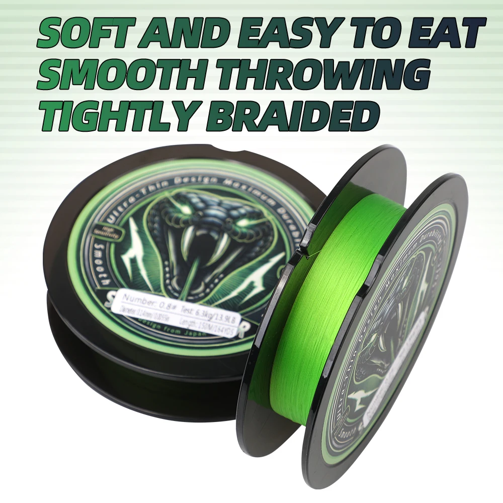 ROLLFISH 1 Stück 150m/164Yard 4-Brand Angelschnur |   Bissfester Sensitiver Monofilament, Ultra-Transparent mit Geringer Sichtbarkeit für Süßwasser