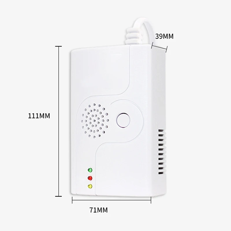 1 Set Gas Alarm Solenoid Valve Kit Combustible Gas Detector Leak Detection Alarm, Home Kitchen Smart Sensor Gas Detector Device