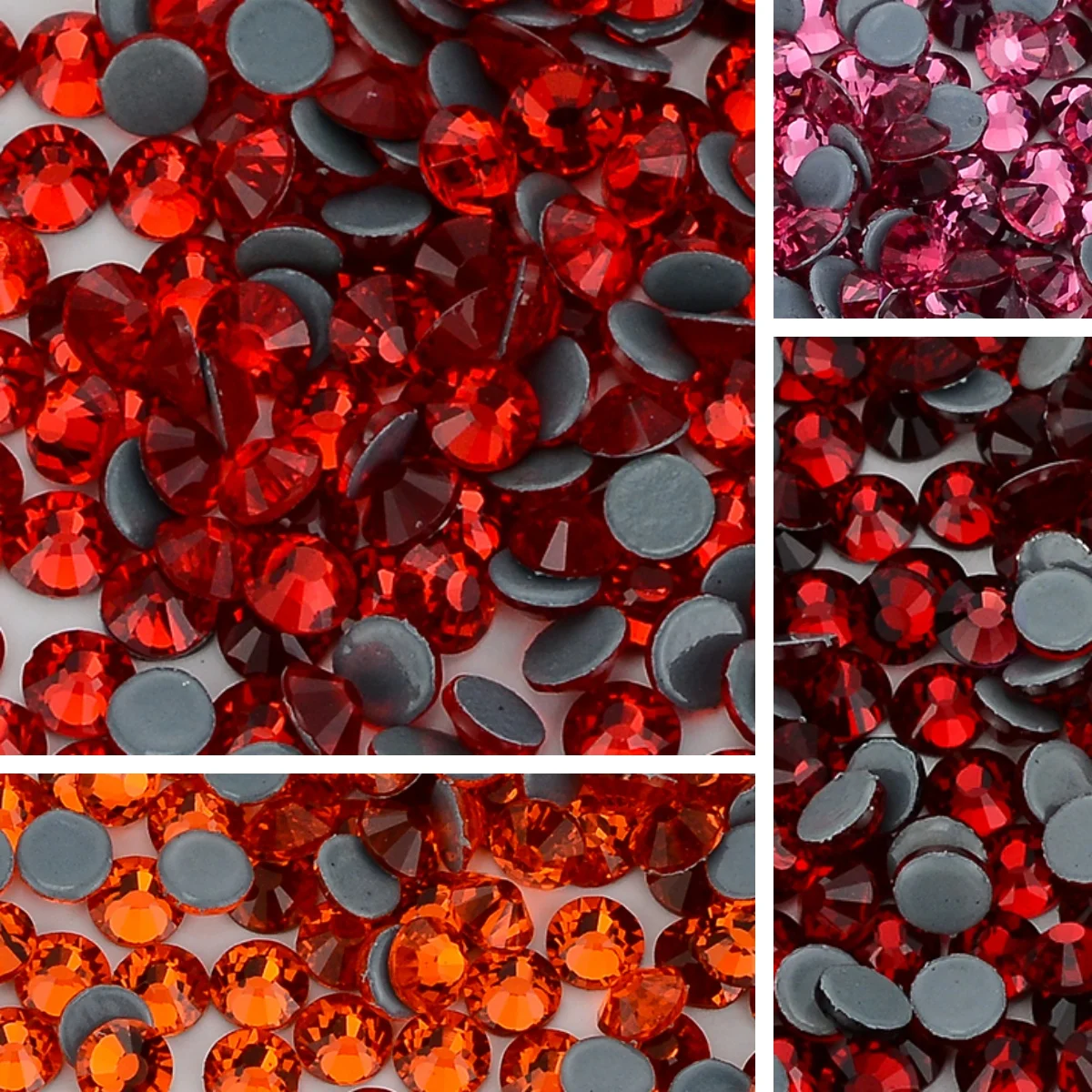 

High Quality Glass Red Hotfix Rhinestones SS6-SS30 Flatbase Nail Art Decoration Crystal For Wedding Dress Crafts Accessories