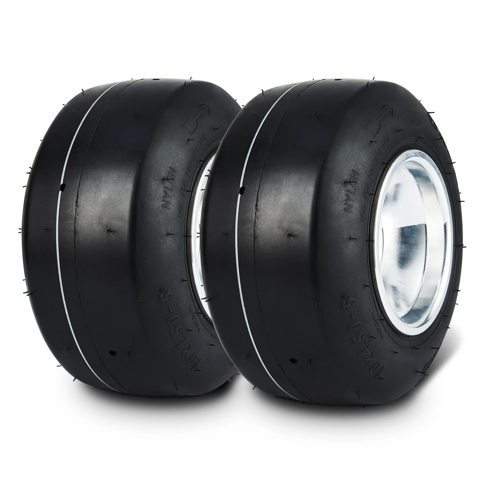 

VEVOR Go Kart Tires and Rims 2-Pack Front/ Rear Wheels Aluminum Alloy Rims and Rubber Tires Replacement Pneumatic Tire