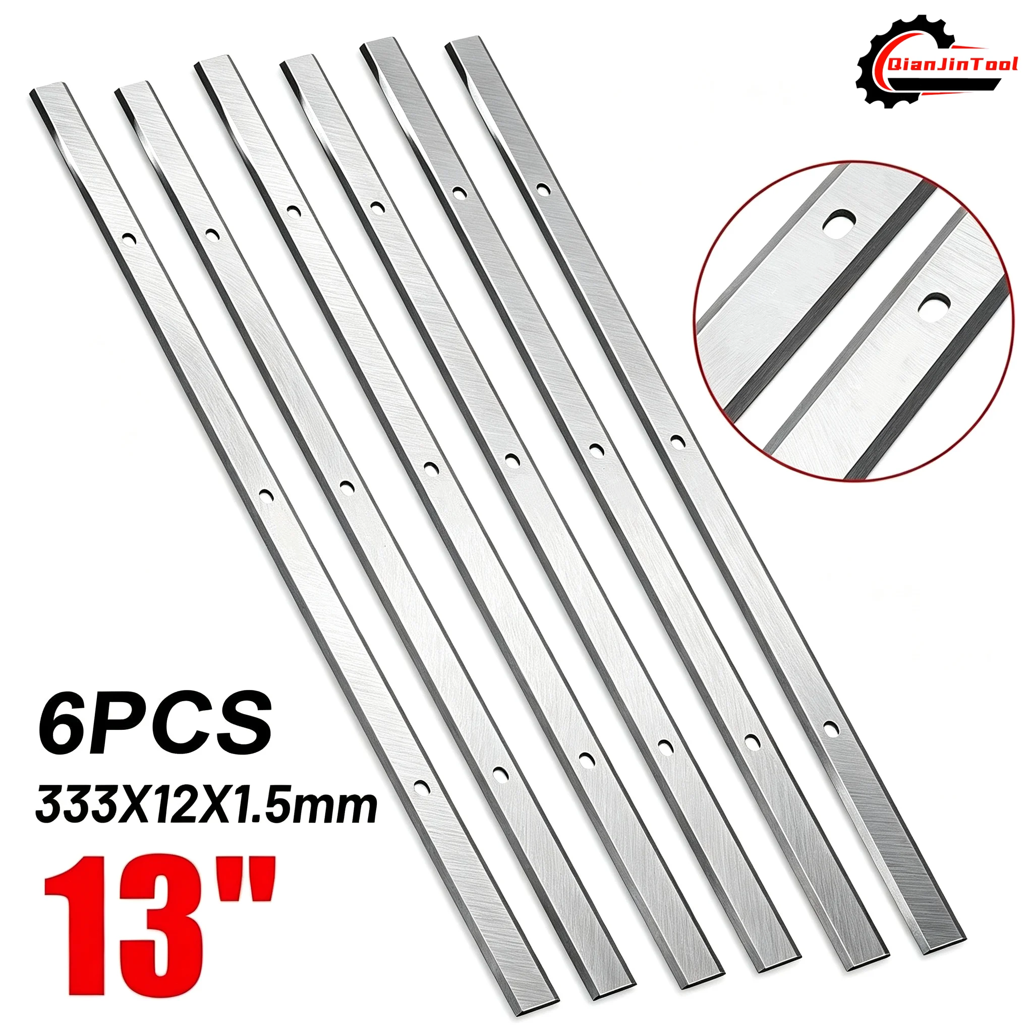 2/4/6Pcs 333x12x1.5mm Planer Blade Knives Double Edge Wood Cutting Tool For Metabo DH330 DH316 Planer Woodworking Machine Part
