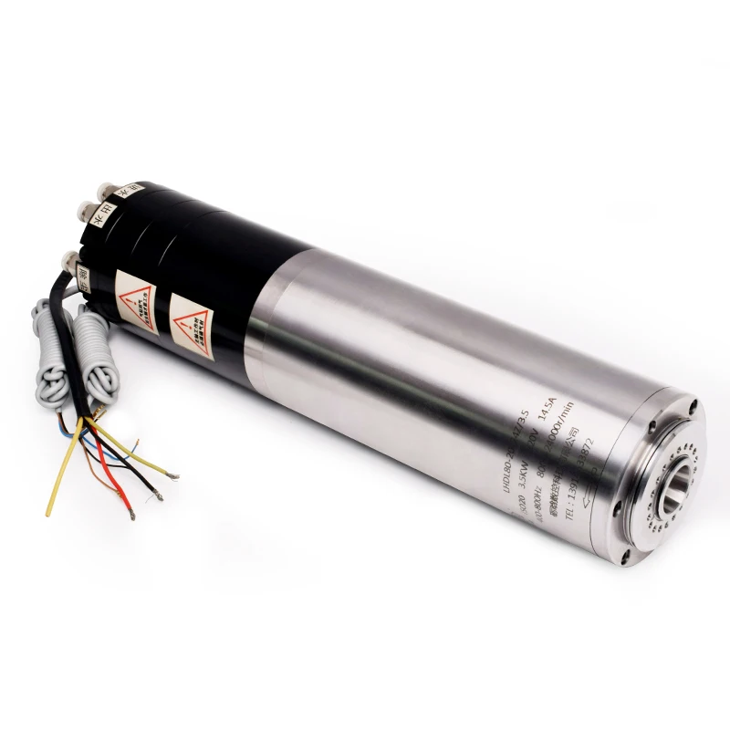 ATC Tool Change Spindle Motor ISO20 3.5kw Pneumatic Spindle With Accessories For Metal Mold Engraving And Milling