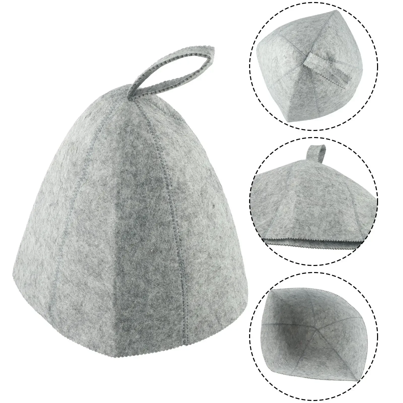 Thicken Cap Sauna Hat Avoid Heatstroke Heat Insulating Lightweight Protect Hair Wear Resistant Wool Felt 100% Brand New