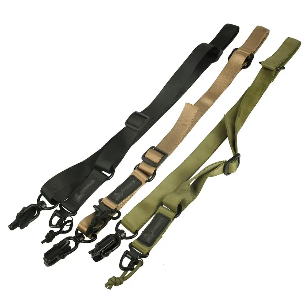 1 Pcs Double Point Adjustable Gun Sling Strap Multi-Mission Rifle Slings Mount Set Suitable MS2 Ruger AR15 M4 M16 HK416