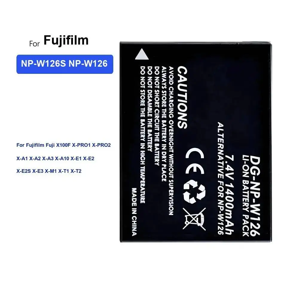 Fujifilm NP-W126S Battery - 1260mAh - alternate angle