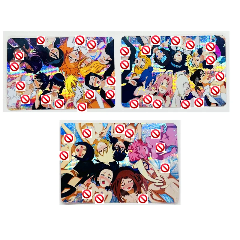 3pcs/set Hyuga Hinata BLEACH Matsumoto Rangiku ACG Sexy Nude Toys Hobbies Hobby Collectibles Game Collection Anime Cards