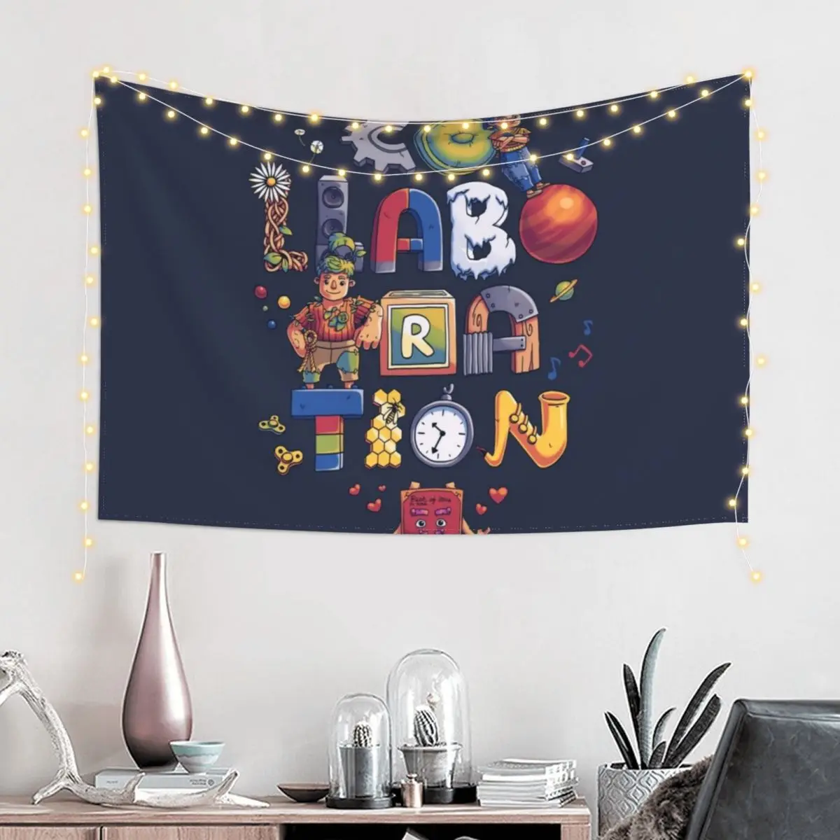 

Collaboration // Cody, May, It Takes Two Tapestry Tapete For The Wall Hanging Wall Decoration Wall Tapestry