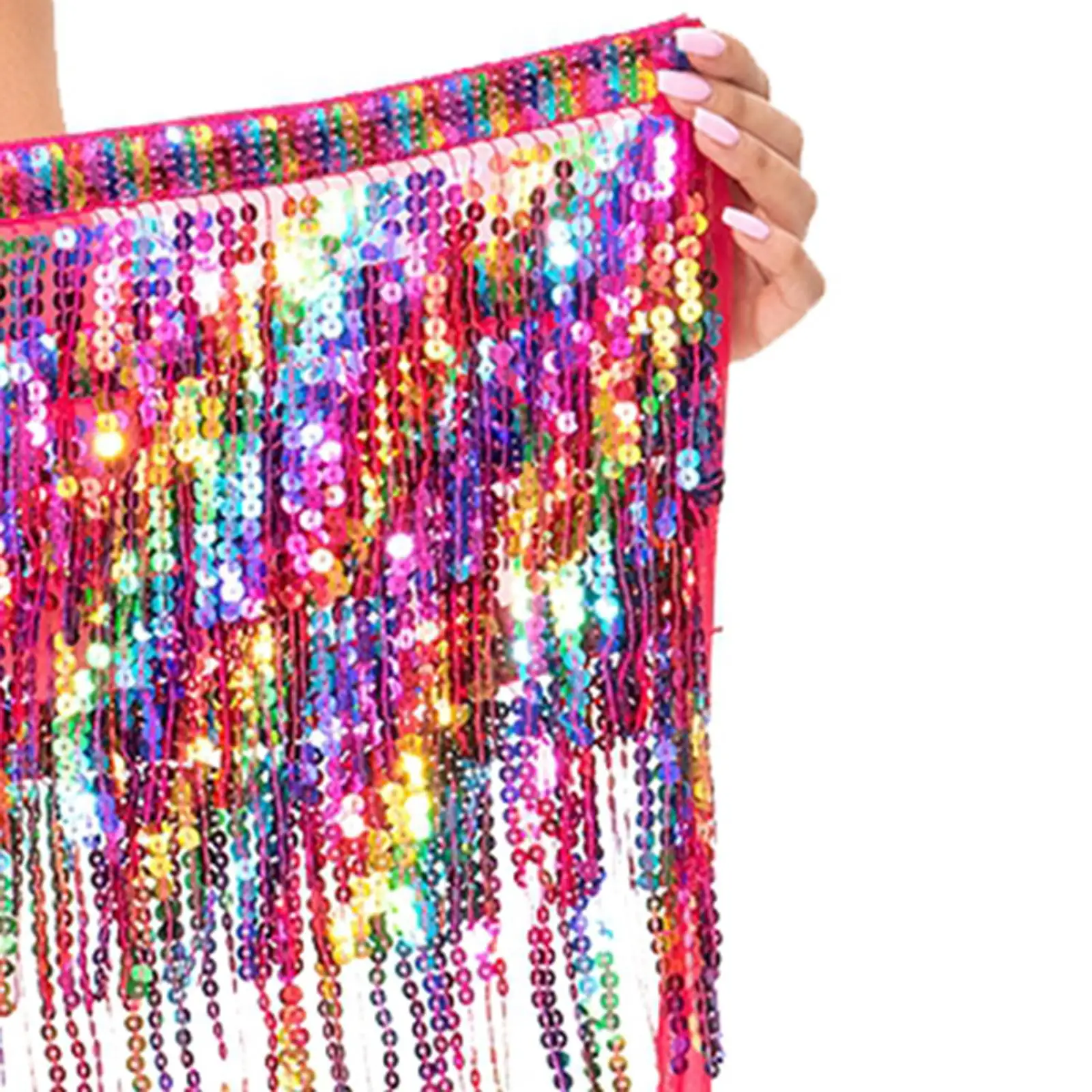 تنانير الرقص الشرقي للنساء، تنورة أداء قابلة للتعديل، تنورة شرابة، تنورة ترتر لممارسة الرقص في النادي، فتيات السامبا