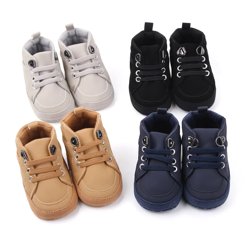 Baby-Freizeitschuhe, knöchelbedeckte kleine Stiefel für 0–1 Jahre, Kleinkinder, Jungen, Outdoor, Prewalking