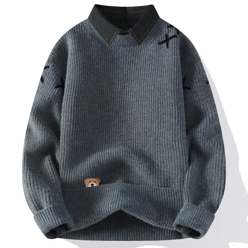 Two items Sweater,outdoor use, fishing, fashionable, for men, trendy, versatile, for sports, for casual wear, knitted Sweater