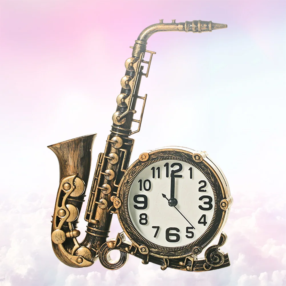 Desktop Clock Decorative Bedside Clocks Saxophone Shaped Alarm for Kids Digital