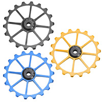Ceramic Bearing Derailleur Pulley 18T Mountain Bike Ceramic Bearing Aluminum Alloy Rear Derailleur Pulley Wheel Rear Derailleur