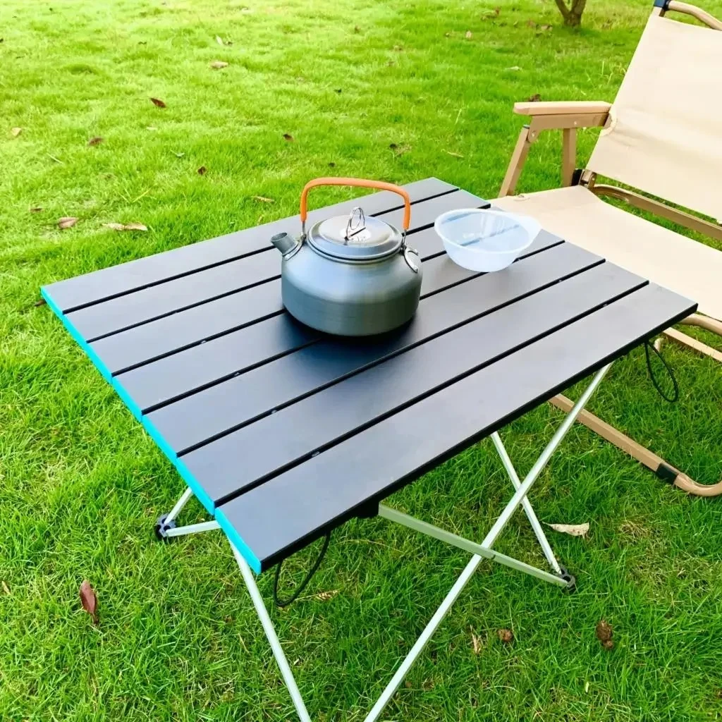 Ultra-light portable camping folding table, courtyard dining table, ultra-light aluminum alloy picnic and barbecue outdoor table