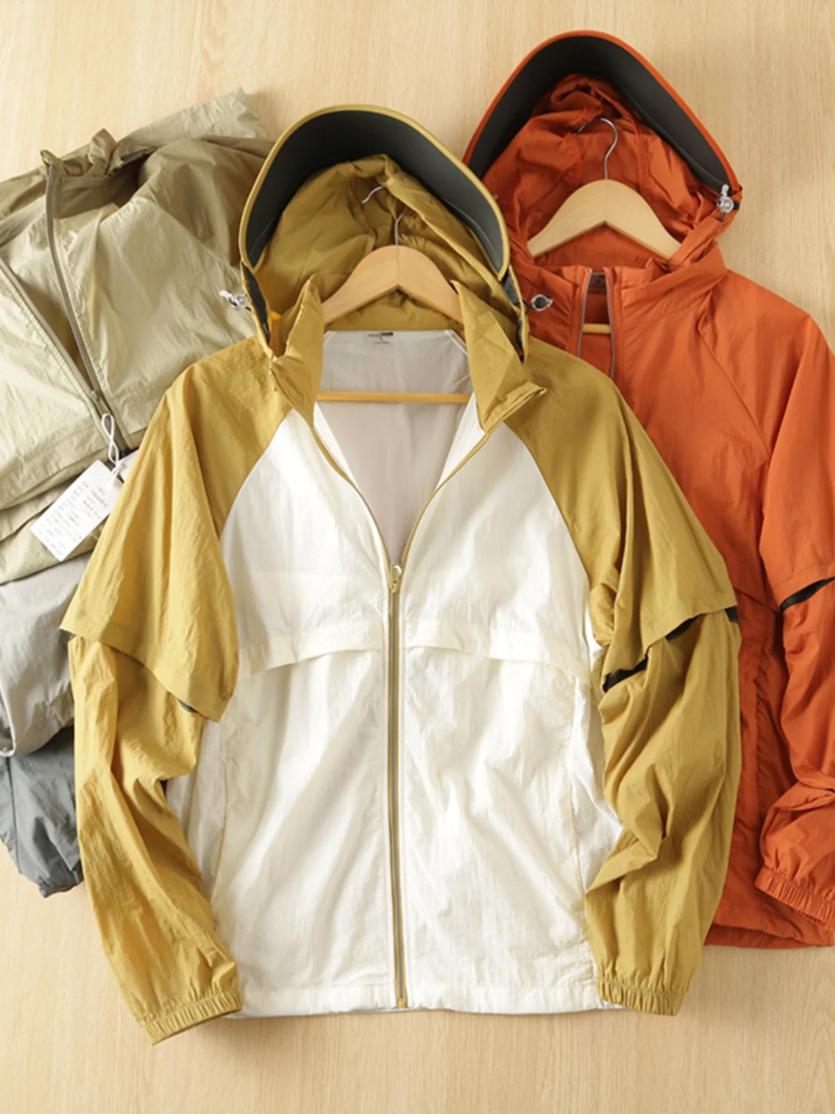 

Куртка со съемным на открытом воздухе и защитой от солнца для мужчин и женщин, летнее пальто для пар, свободное пальто Faion Urban Long Sve