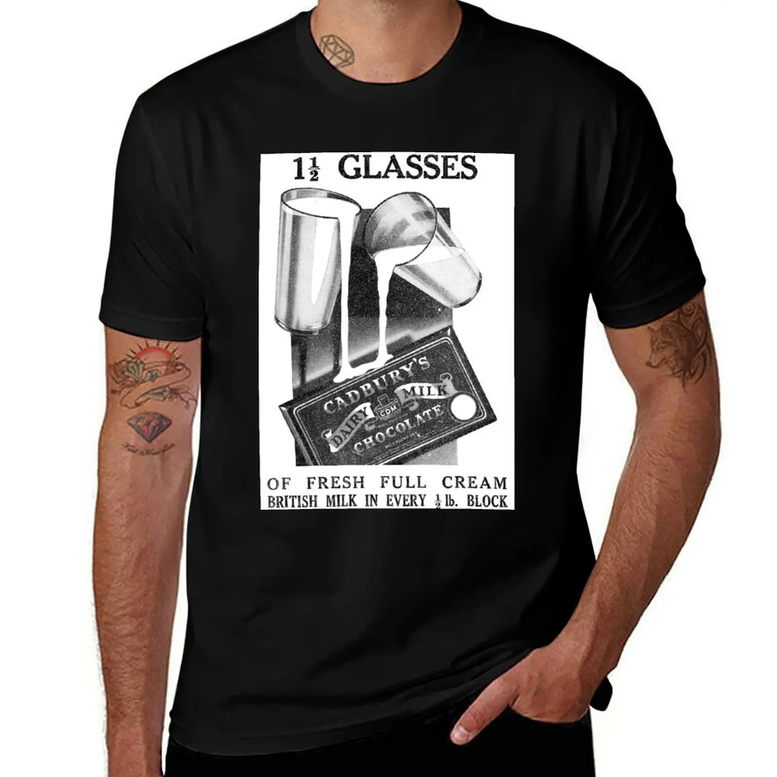 Camiseta Cadbury's - Dairy Milk Chocolate - 1933 con anuncio vintage, camiseta transpirable de manga corta para gimnasio