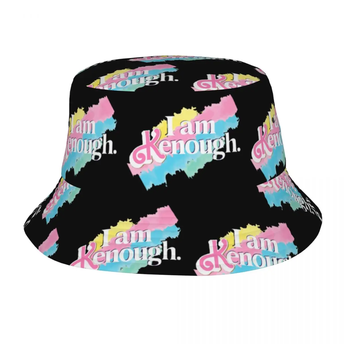 Men Women Bucket Hat I Am Kenough Rainbow Summer Beach Vacation Headwear Foldable Outdoor Sport Fisherman Hat Ryan Gosling Bob