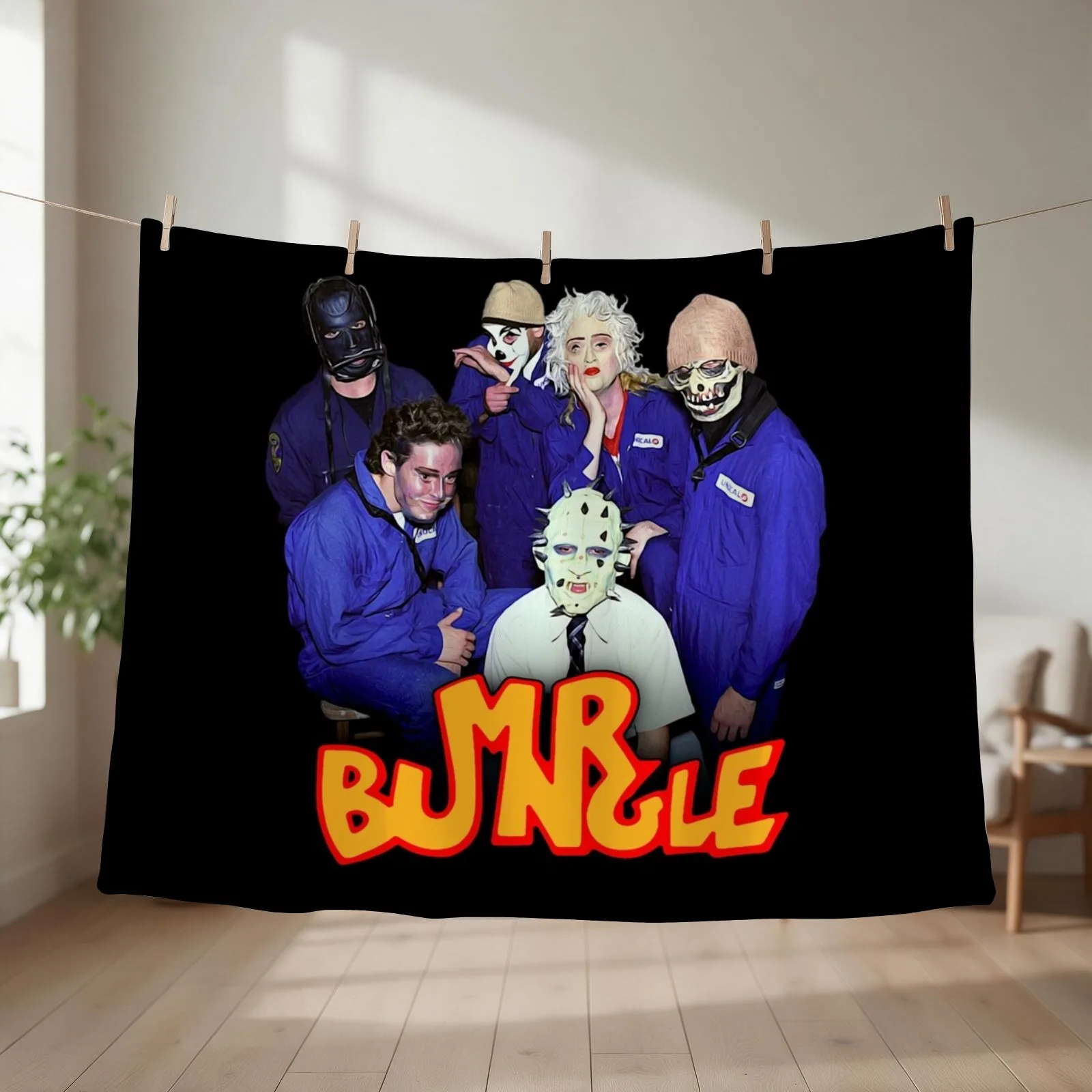Mr. Bungle 'Band Portrait' Throw Blanket couch cozy soft plush fuzzy picnic outdoor blanket