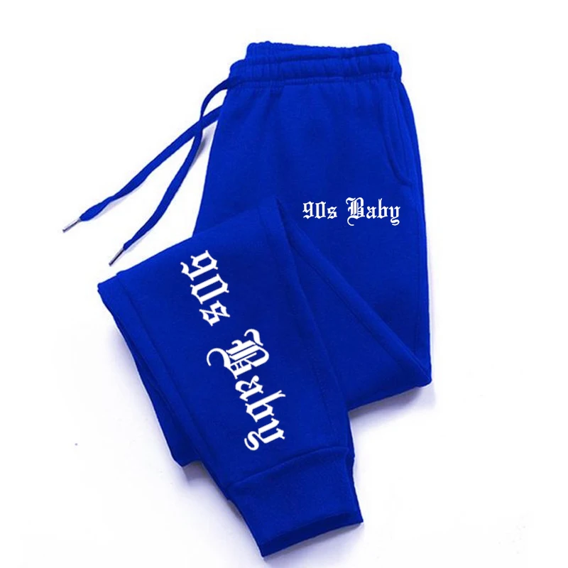 

Autumn Woman Man Couple Sweatpants 90'S Baby Letter Prints Tracksuit Loose Warm Fleece Casual Pants Pocket Drawstring Clothes