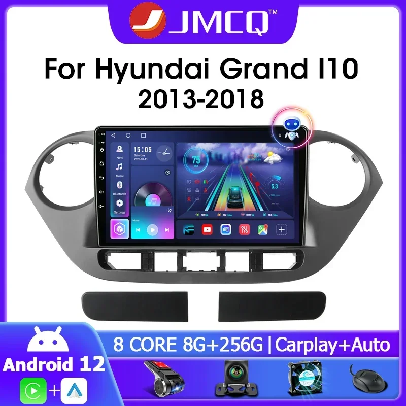 

Автомагнитола JMCQ 2DIN на Android 12 для Hyundai Grand I10 2013-2016 мультимедийный видеоплеер навигация GPS 4G Carplay аудио