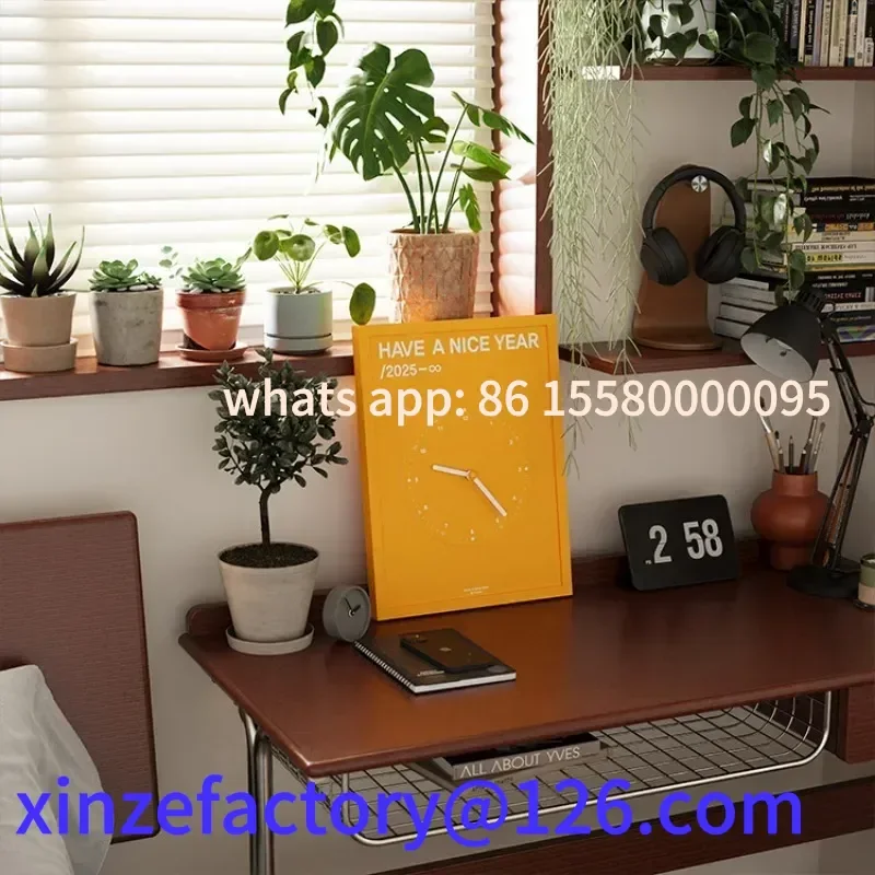 Personalizável novo 30x40cm simples relógio de parede moderno sala de estar decoração mudo led luxo silencioso