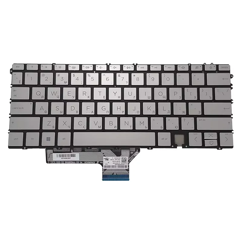 Teclado retroiluminado de repuesto de idioma de diseño RU/SP/LA/FR/UK/TW Compatible con HP Spectre x360 14-ef 14-ef1047nr 14-ef0068tu