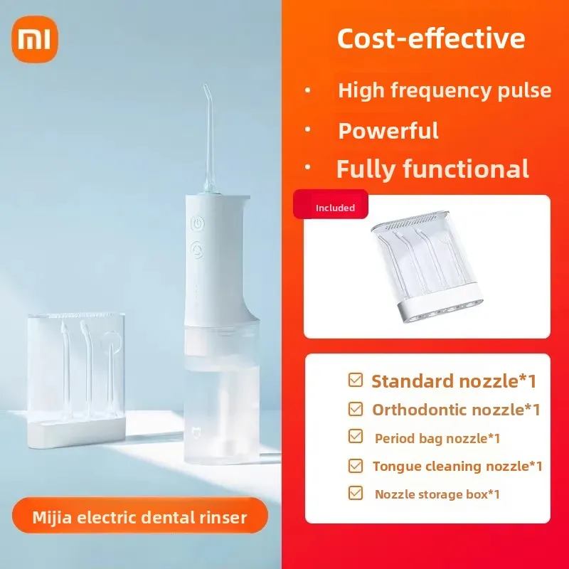 

Оригинальный портативный ирригатор для полости рта MIJIA, зубная нить для отбеливания зубов, щечный очиститель зубов, водяной импульс, водная нить для зубов