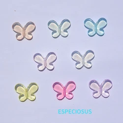 Transparent Multi Color Cute Butterfly Acrylic Beads Earring Charms Glittering Spacer Necklace Accssories DIY Jewelry Department