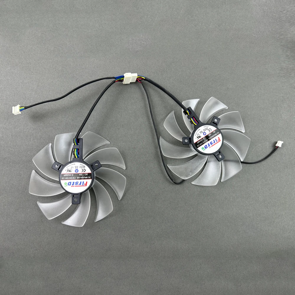 لتقوم بها بنفسك مروحة التبريد 95 مللي متر 4pin FD10015H12D RX6600XT 6650 GPU مروحة ل Powercolor RX 6650 6600 XT 7600XT Hellhound بطاقة الرسومات مروحة