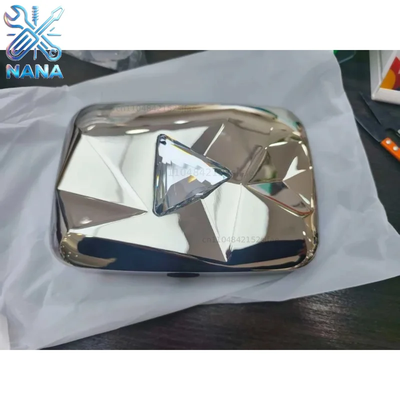 Custom DIY For YouTube Play Button Awards Medals Traditional Style Metal Diamond Plaques Trophies Fashion Souvenirs