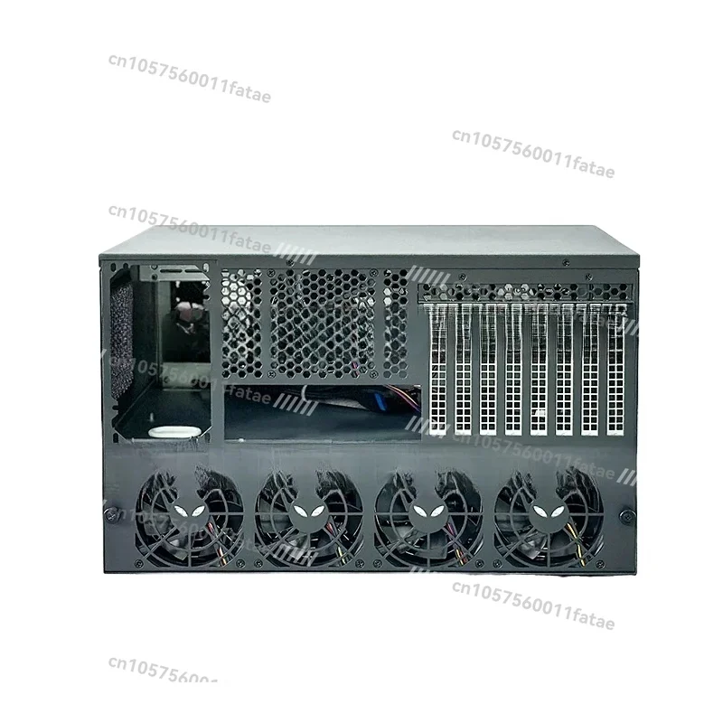 12 Bay NAS Chassis, ATX Motherboard, ATX Power Supply, 8 Full Height Slots, Enterprise Home  AIO Server view 4