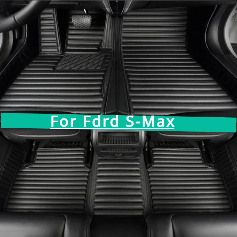 Custom Car Floor Mats For Ford S-Max MK1 2006~2020 7/5 seat Anti-dirt Pads Full Set Waterproof Non-slip Auto Accessories