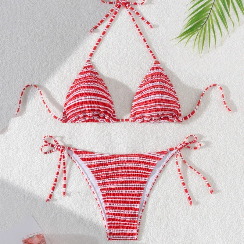 جديد مخطط مثير البيكينيات المايوه النساء ملابس السباحة رفع الإناث شاطئ ملابس سباحة حريمي لباس سباحة البرازيلي مجموعة البكيني بركة السباح