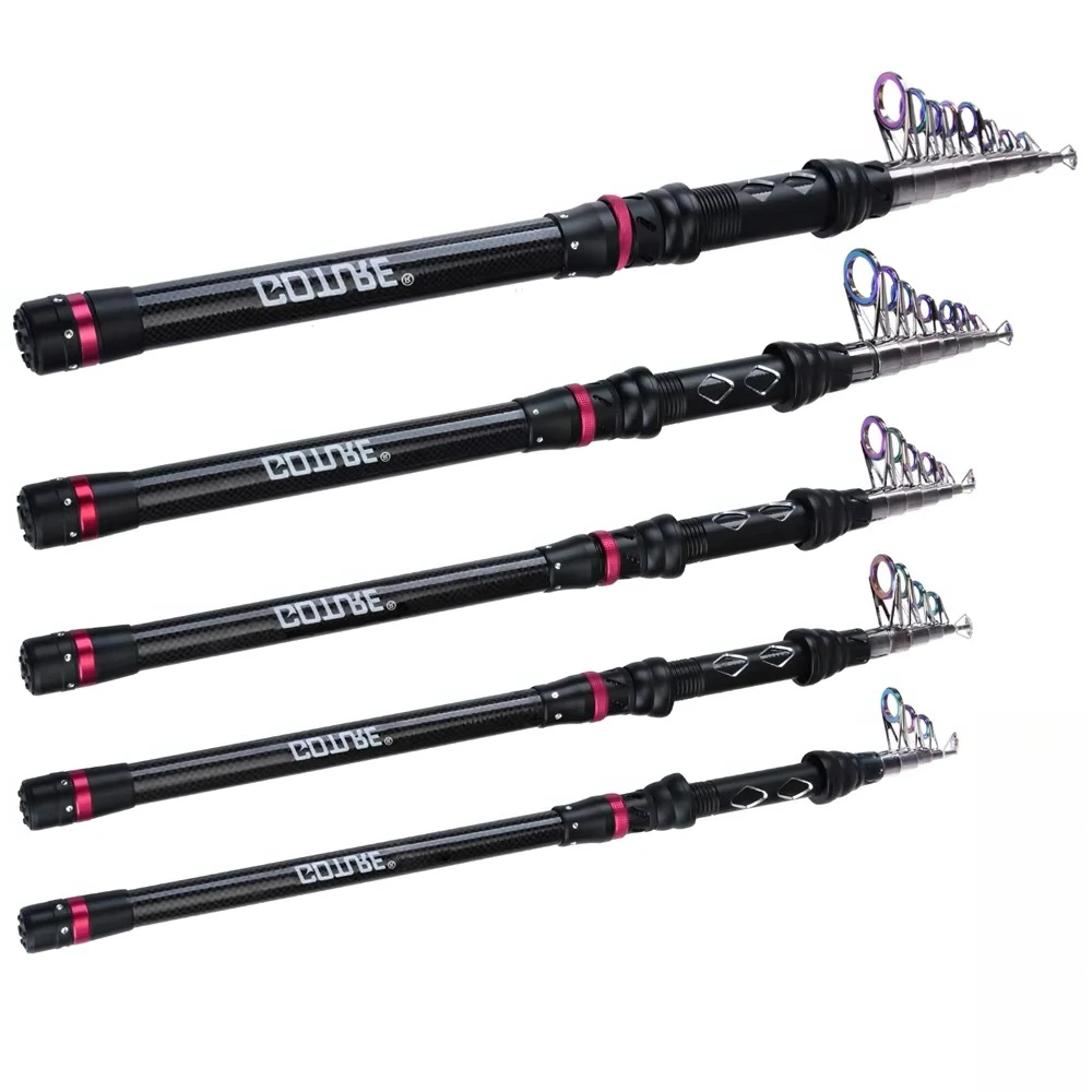 Goture 1.8-3.0 Meter Telescopic Portable Short Sea Fishing Rod, Made of Carbon Fiber, Durable and Compact.Tackle Equipment