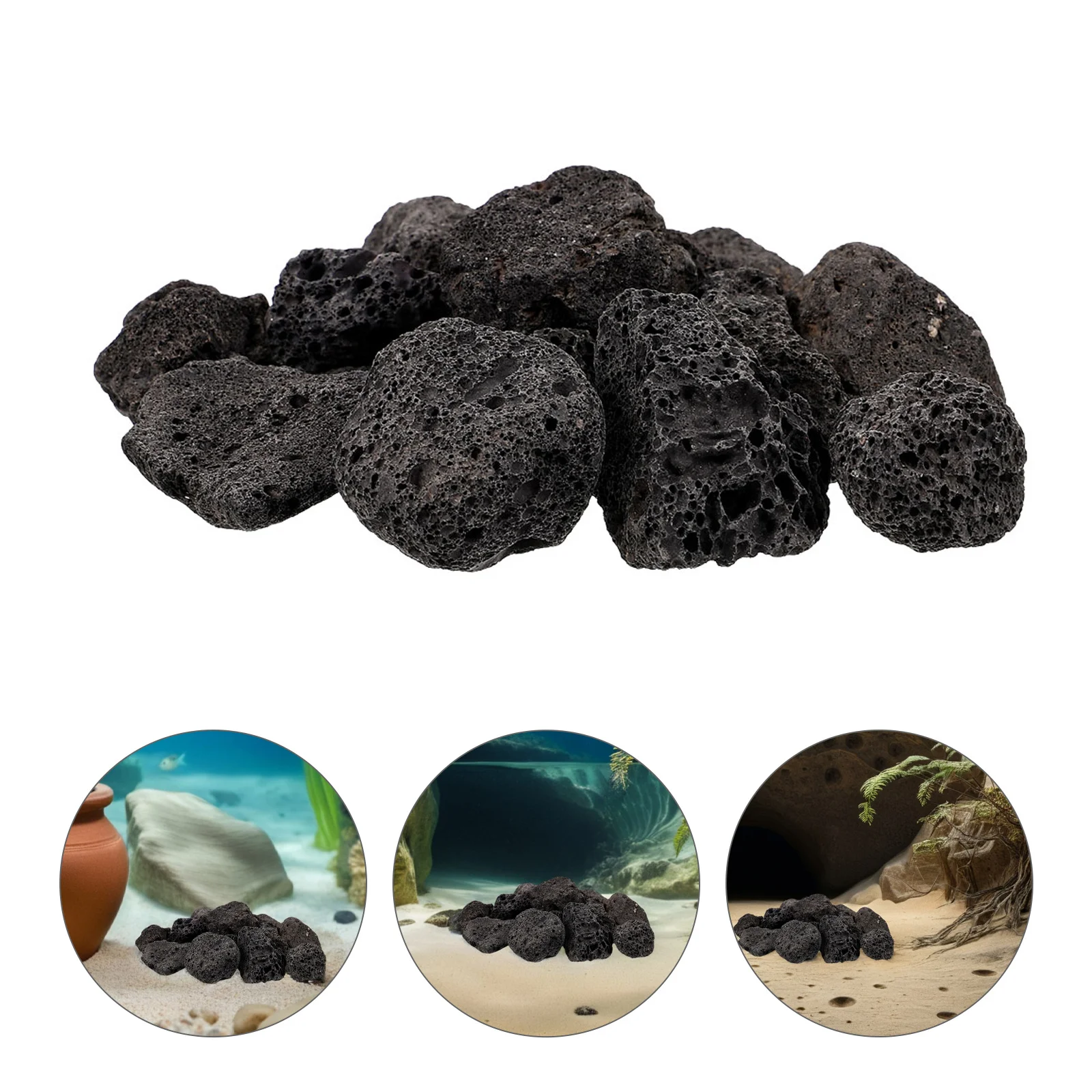 

1Pack Volcanic Stone Natural Lava Rock for Potted Plants Aquarium Fish Tank Decorative Stones Succulents Water