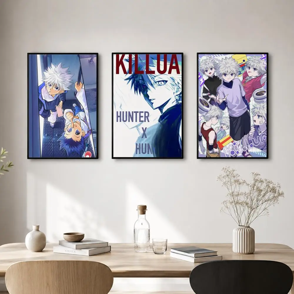 Anime Killua Poster Self-adhesive Art Waterproof Paper Sticker Coffee House Bar Room Wall Decor