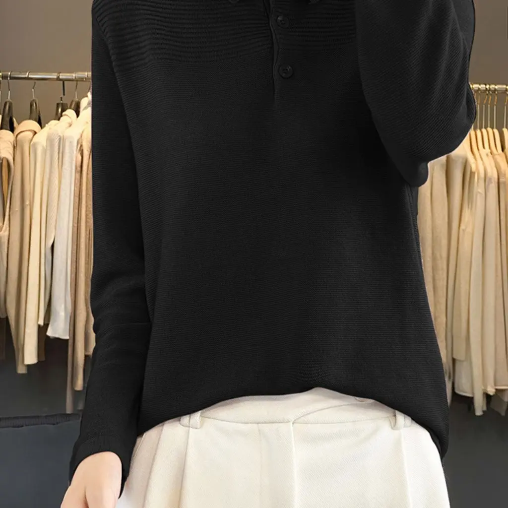 

Осень-зима женский свитер с длинными рукавами, куртка, пуловер с лацканами, модный топ для всех возрастов