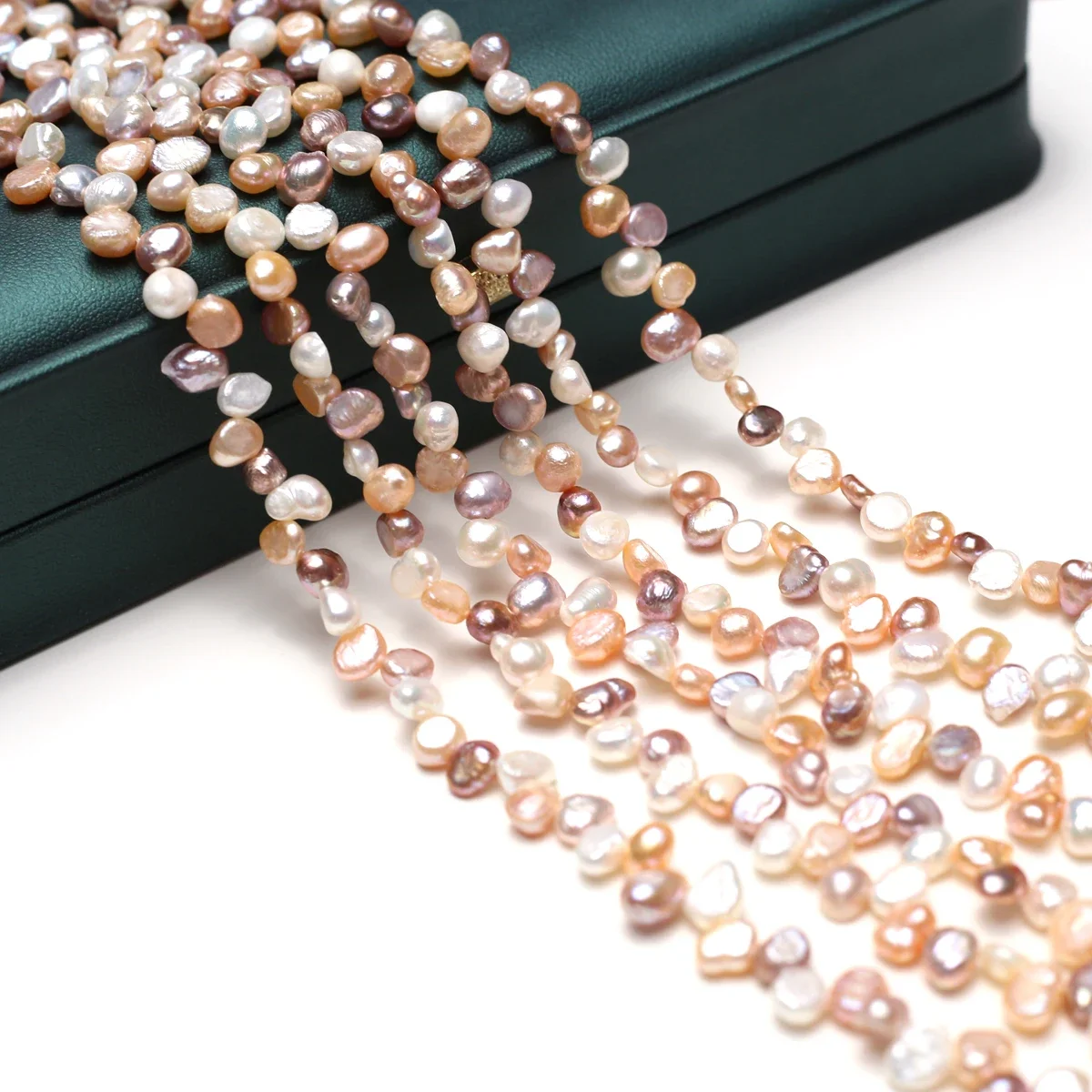

5-6mmAA Natural Freshwater Pearl Colorful Irregular Offset Hole Isolated Loose Bead JewelryMakeDIY Necklace Bracelet Accessories