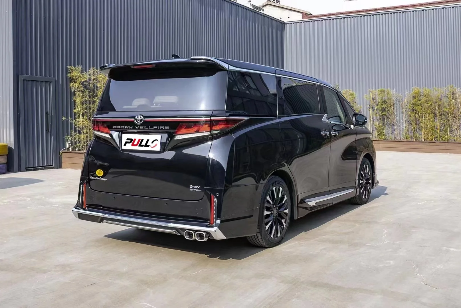 car body kit for Vellfire 40 series modelista model small kit include front lip rear diffuser single pipes with side skirts