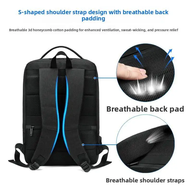 New High-capacity Expandable Travel Backpack For Both Men And Women Simple Commuting Backpack Computer Bag Business Backpack