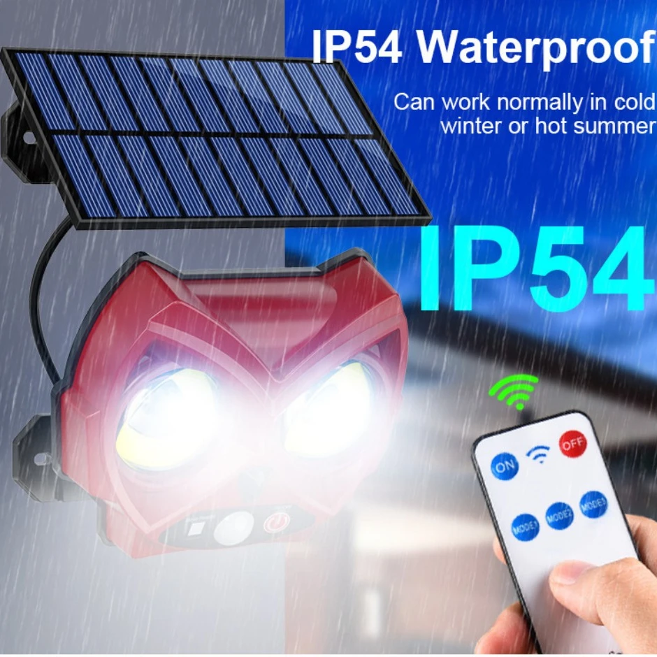 

Solar Lights Outdoor - 3 Modes Motion Sensor Garden Wall Solar Lights Outdoor Waterproof Owl Street Lamp for Terrace Yard Fence