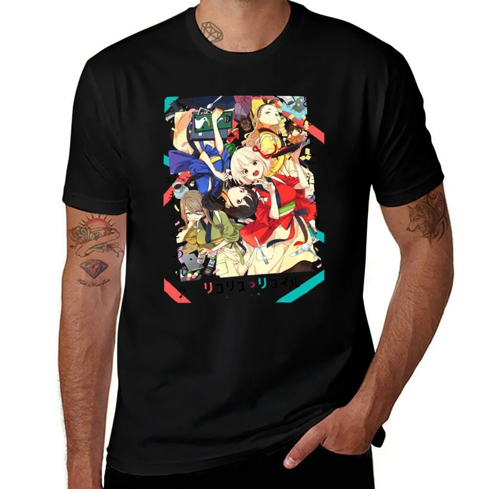

shirts anime Anime cotton pack Lycoris T-Shirt t man cotton shirts 2022 Recoil oversize t shirt t