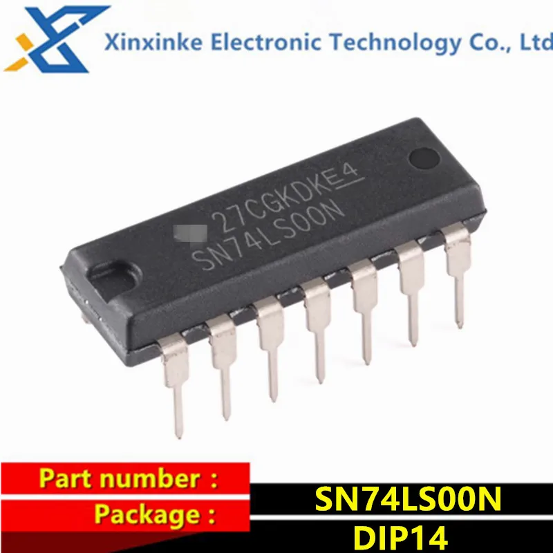 

10PCS SN74LS00N 74LS00N DIP-14 Logic Gates Quad 2-In Pos NAND Single-Function Gate Logic ICs Brand New Original