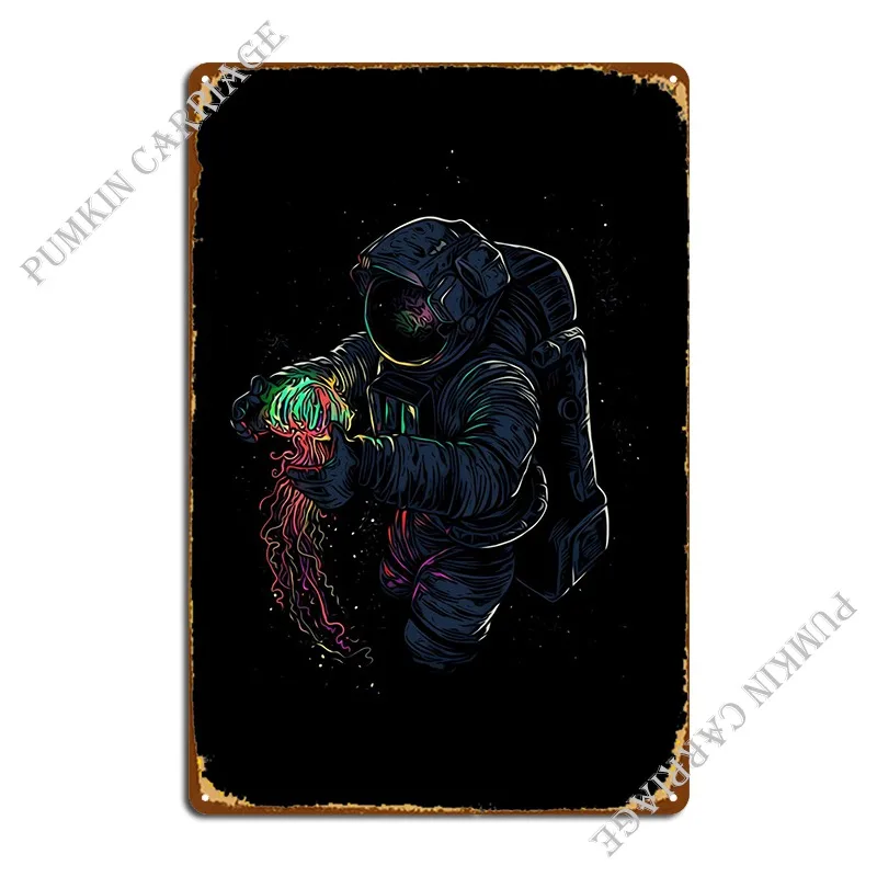 

Cosmonaut Metal Plaque Personalized Wall Decor Create Garage Tin Sign Poster