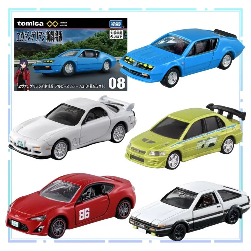 

TOMY Alloy Car Model TPU Series Fast & Furious Mitsubishi EVO7 Sports Car Detective Conan Mazda RX-7 Simulation Vehicle Gifts