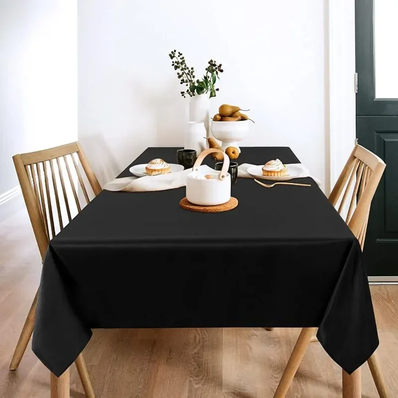 

Polyester Tablecloth Table Stain and Wrinkle Resistant Washable Table Cover for Dining Wedding Banquet Party Buffet Restaurant