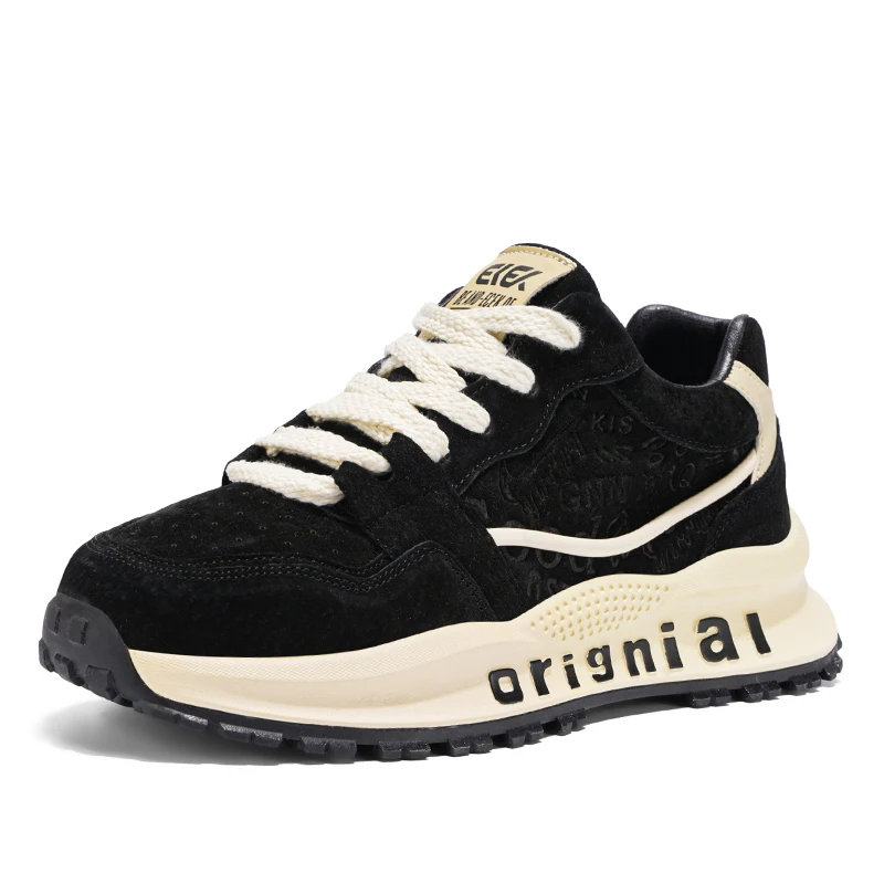 

Low cut thick soled sports and leisure men's shoes, men's motorcycle shoes