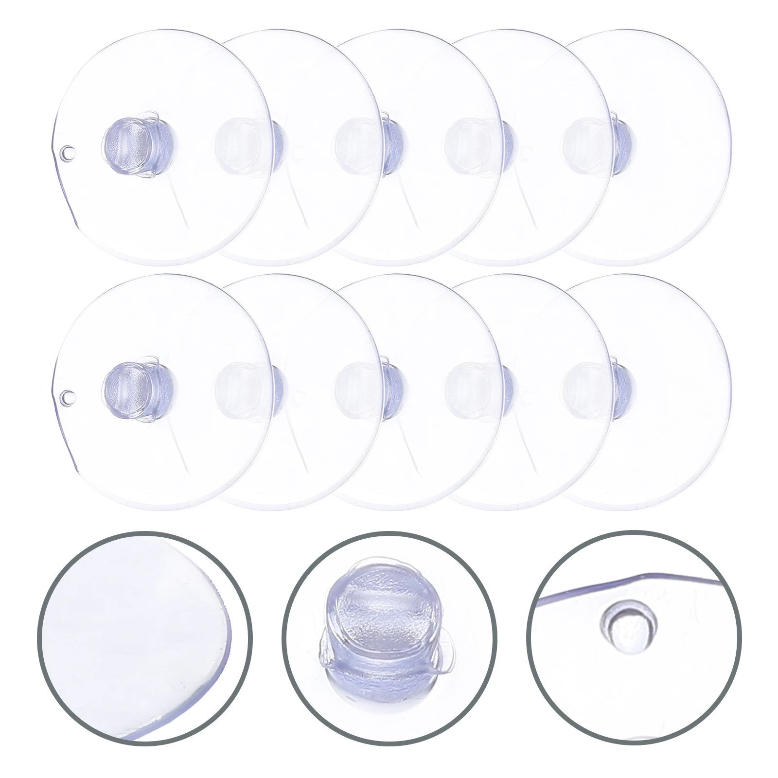 

100pcs Small Suction Cup Accessories Anti-Collision Glass Suction Cups Wall Hanger Sucker Pads For Bathroom Tiles Kitchen Sinks